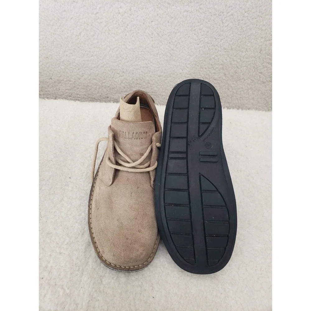 Palladium Men Oxford 40 Beige Suede‎ Leather Lace Up Comfort Casual Shoes US 7